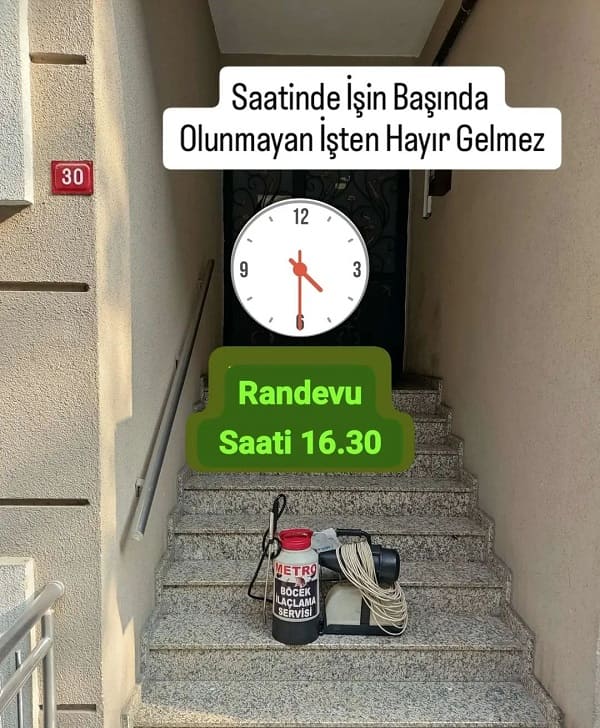 Metro Böcek İlaçlama Randevu Uygulaması 2